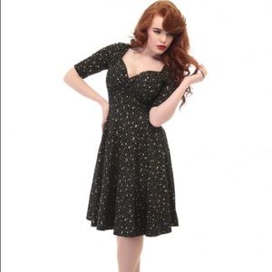 NWOT Collectif medium black gold dress
